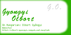 gyongyi olbort business card