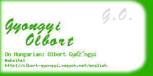 gyongyi olbort business card